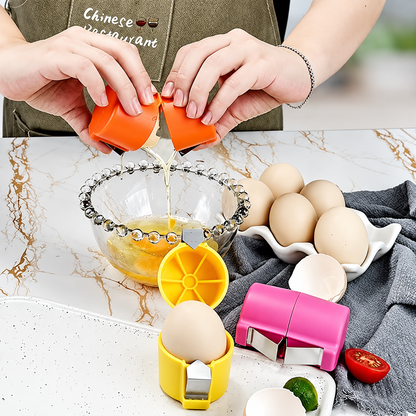 Efficient Egg Cracking Tool, Handy Egg Separator - 2Pack