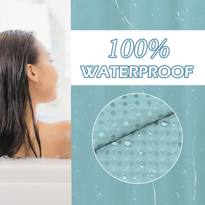 No Hook Shower Curtain with Snap in Liner