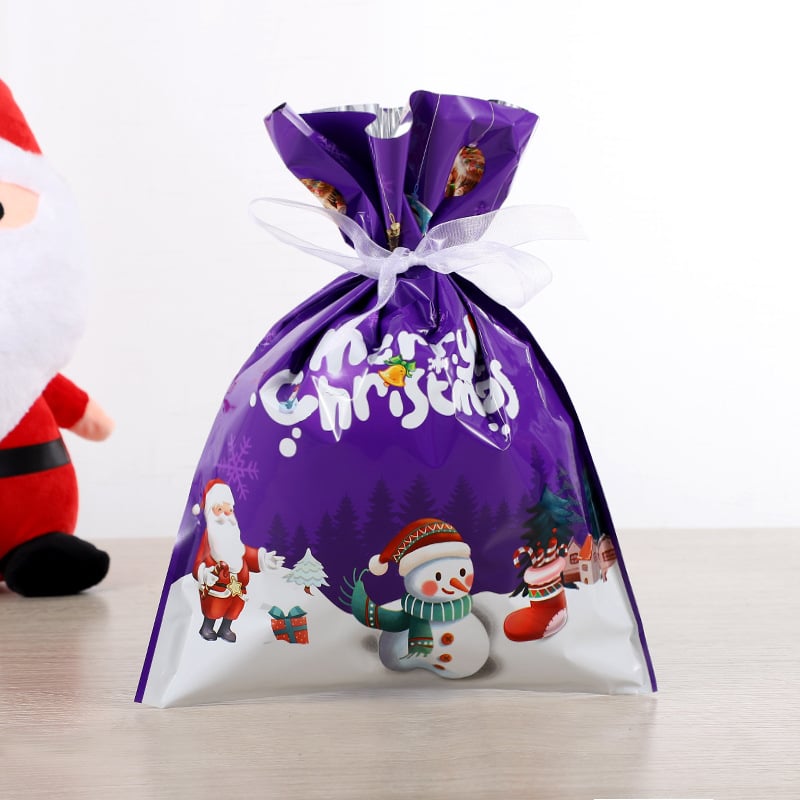 🎄Novas Sacolas de Presente com Cordão de Natal🎁