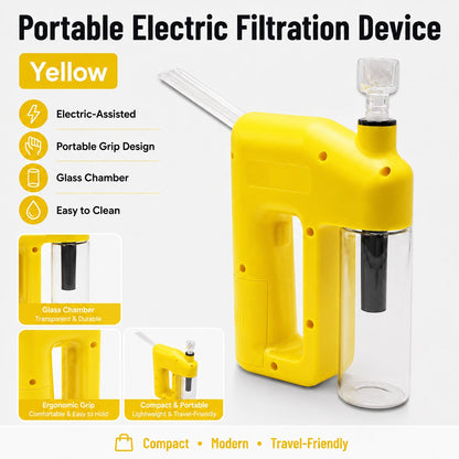⚡Portable Handheld Electric Filtration Device | Compact Glass Chamber Design with Electric-Assisted Operation & 6 Color Options ✨