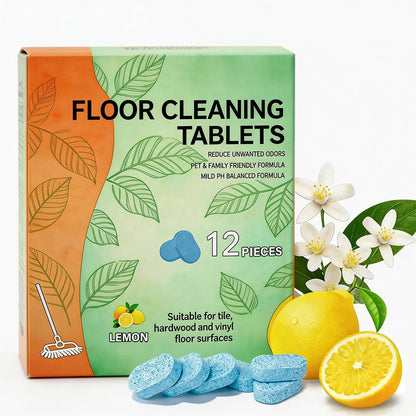 ⭐-Efficient Floor Cleaning Tablets: Multi-Surface Solution (Lemon Scent)