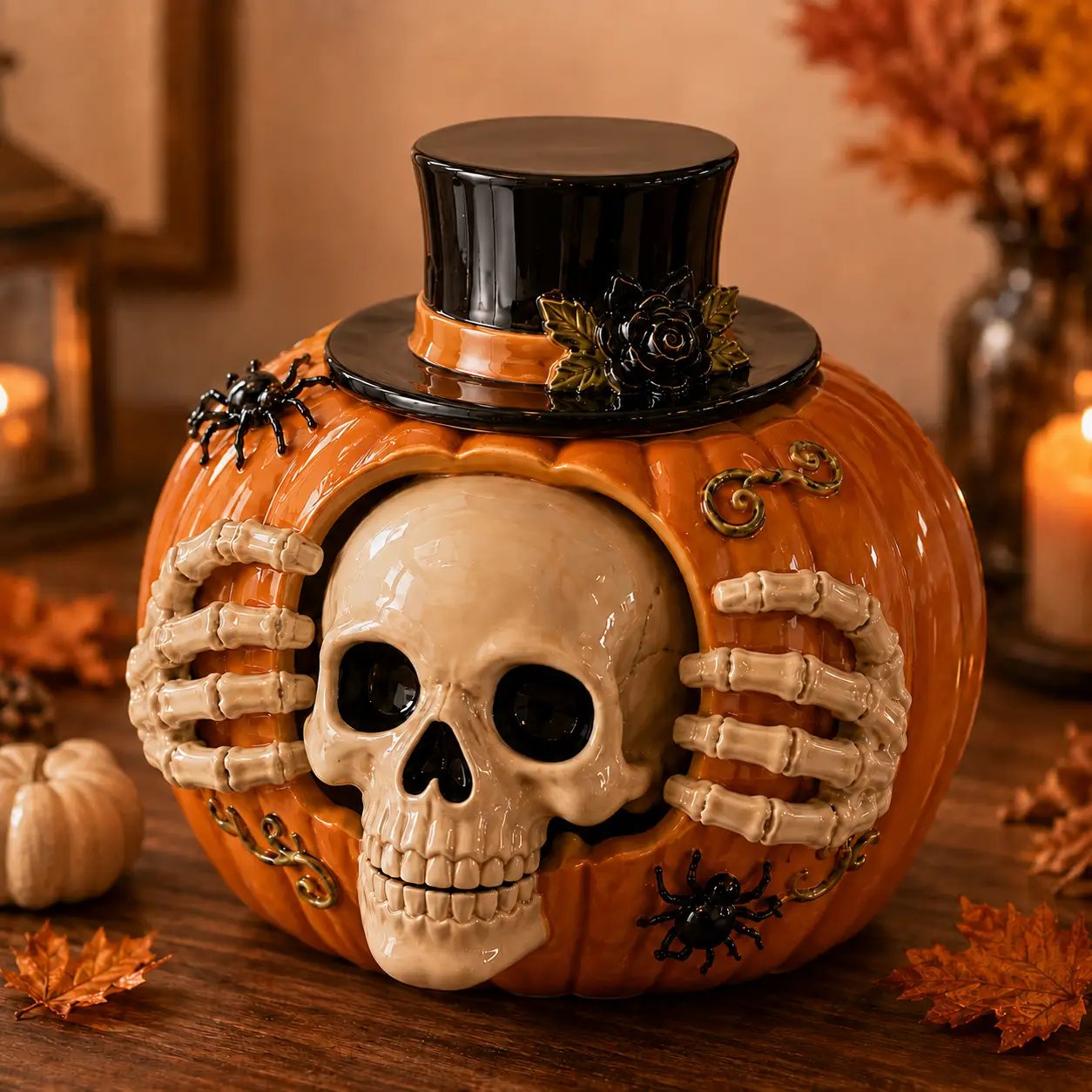 🎃 Halloween Early Bird Sale | 49% OFF🔥Trick-or-Treat | Skull Pumpkin Candy Jar