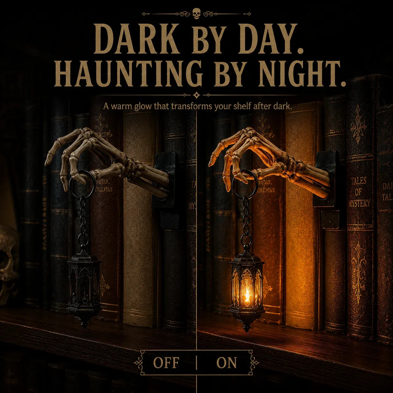 🔥Last Day 70% OFF😍💀Skeleton Hand Lantern Shelf Light™