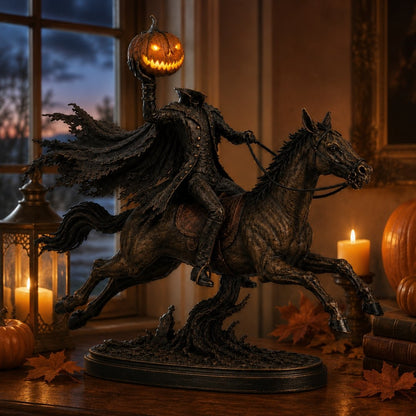 🏇 Headless Horseman Halloween Statue – Midnight Chase Outdoor Spooky Decor