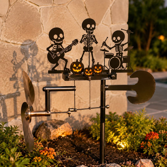 Halloween Skeleton Drummer Wind Spinner – The Ultimate Spooky Yard Decoration 🎃