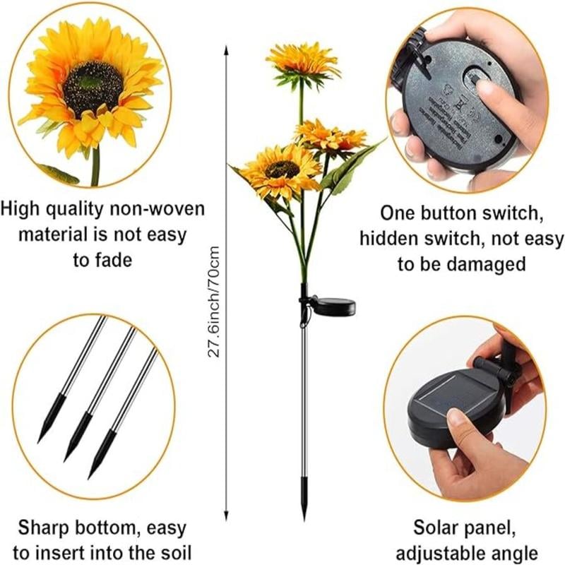🔥 Father's Day Special-🌞Solar LED Sunflower Garden Lights