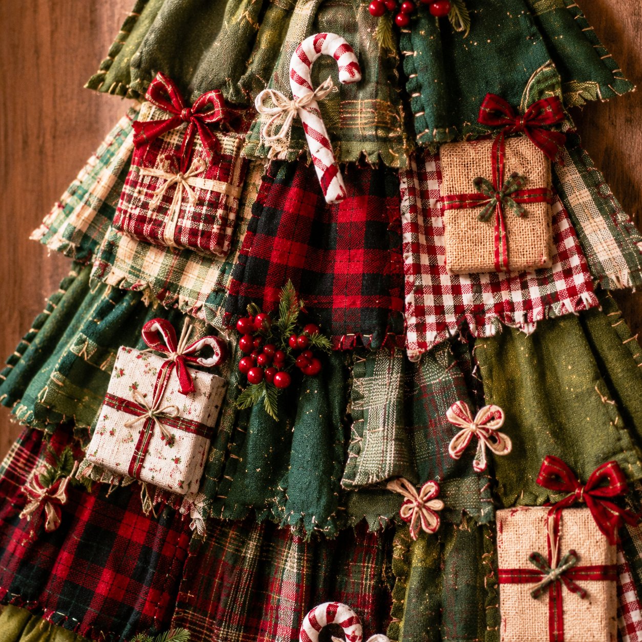 🎄 DIY Oversized Patchwork Christmas Tree Door Hanging Kit – Beginner-Friendly, Complete Craft Kit with Step-by-Step Guide ✨