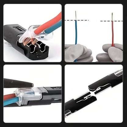 🏆 Over 80,000 sold! ⚡Double-wire Push-in Connector with Locking Buckle