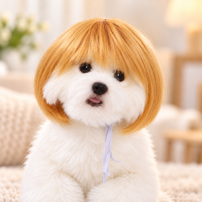 🐾 Stylish Pet Wig – Cute Bob Hairstyle for Photos, Parties & Everyday Fun