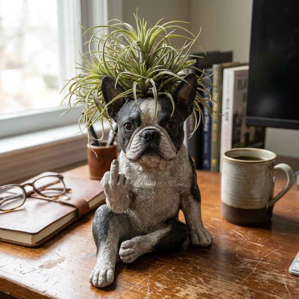 🐶Boston Terrier Planter — Instantly Infuse Your Plants with Personality 🌿