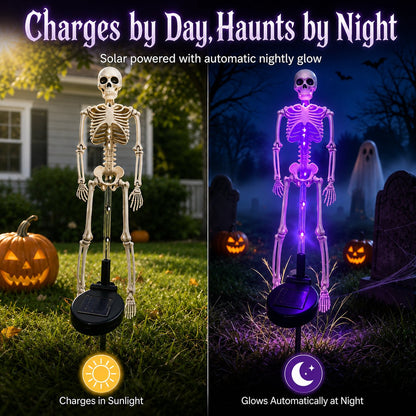 Solar LED Skeleton Yard Stake – Halloween Outdoor Garden Decor
