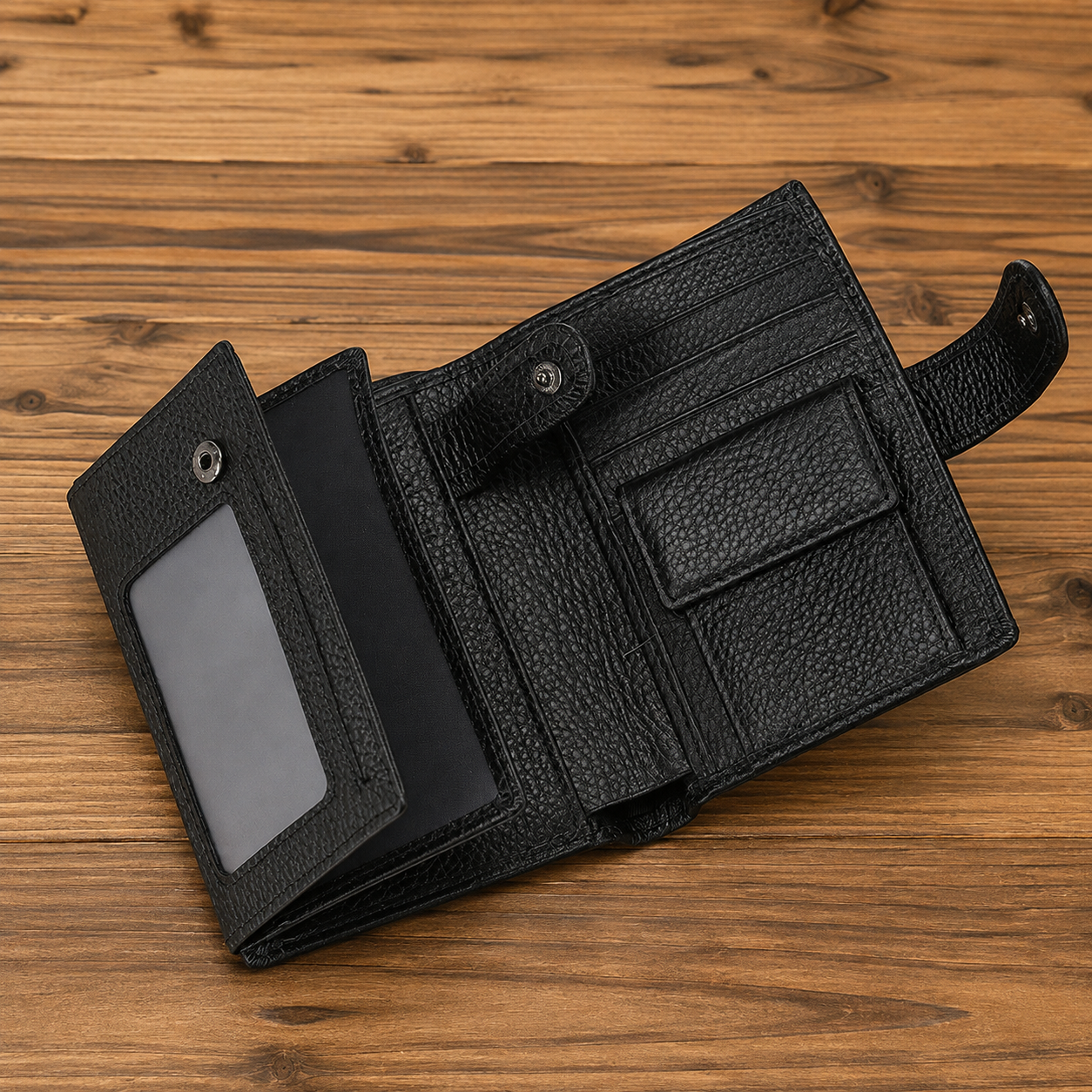 💼Top-Grain Leather Wallet for Men & Women – Bi-Fold / Tri-Fold with Coin Pocket & Multiple Card Slots