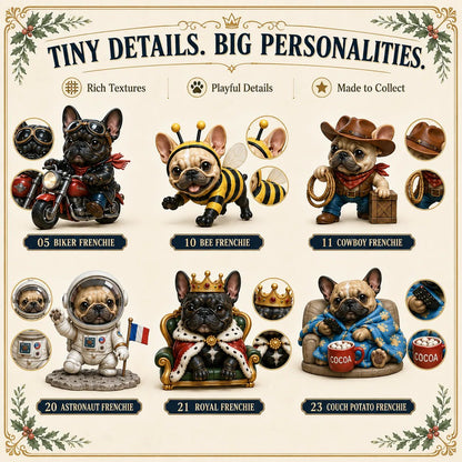 🐶 24-Day French Bulldog Christmas Advent Calendar-24 Unique Collectible Frenchie Characters with Different Outfits🎄✨