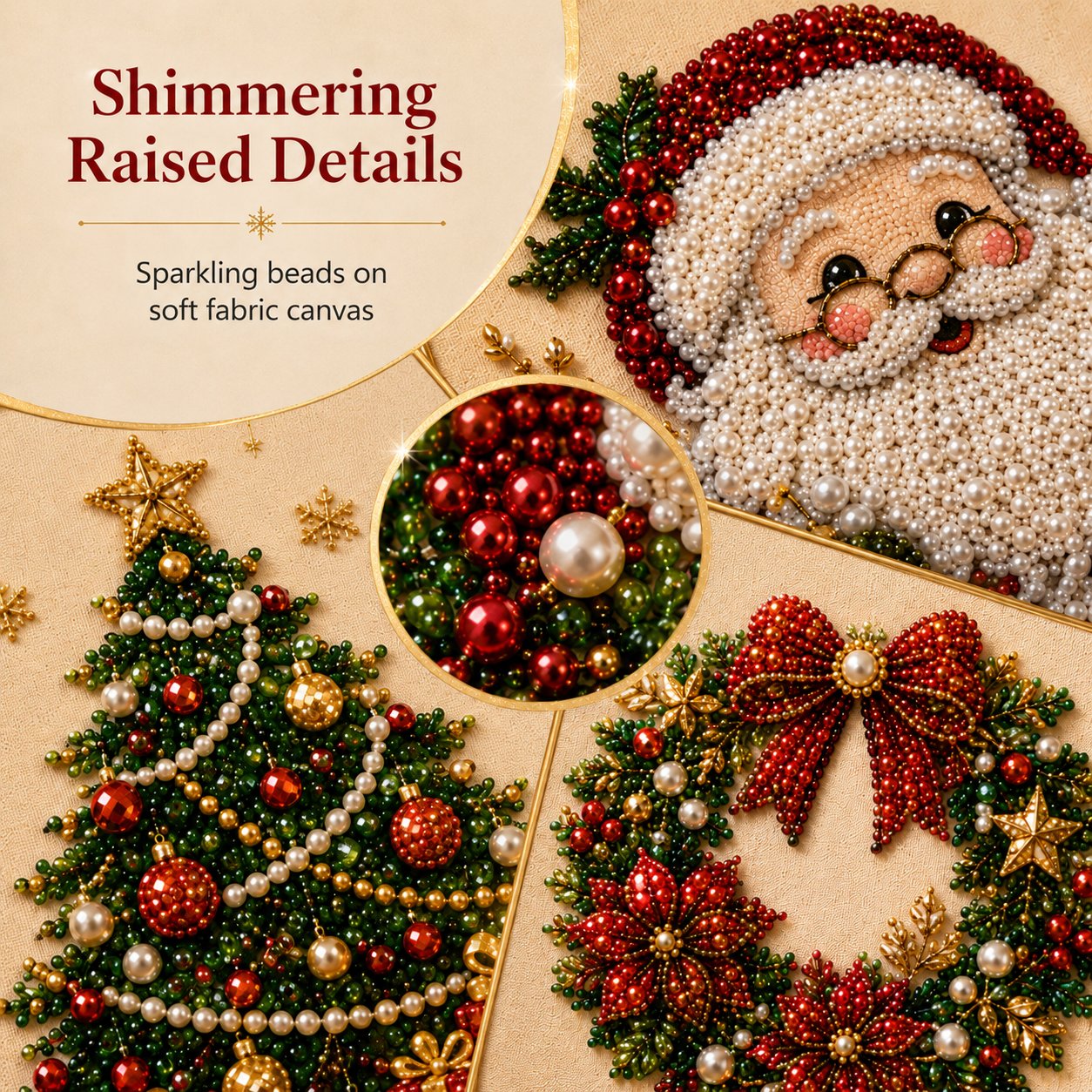 🧘Relaxing & Beginner-Friendly - 🎨💎DIY Christmas Pearl Diamond Art Kit