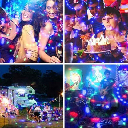 💃Enjoy a More Excited Christmas🔥 Colorful Rotating Disco Ball Light