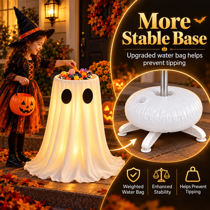 👻 Adjustable Light-Up Ghost Candy Bowl – 8-Mode Halloween Treat Holder with Remote & Timer