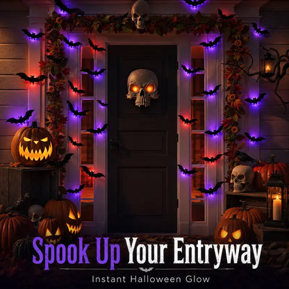🔥Halloween Sale - 50% off 🎃3D Bat LED Wall Light Decor 🦇âœ?â€?Easy Installation | Soft LED Glow for Living Room/Bedroom Festive Vibe