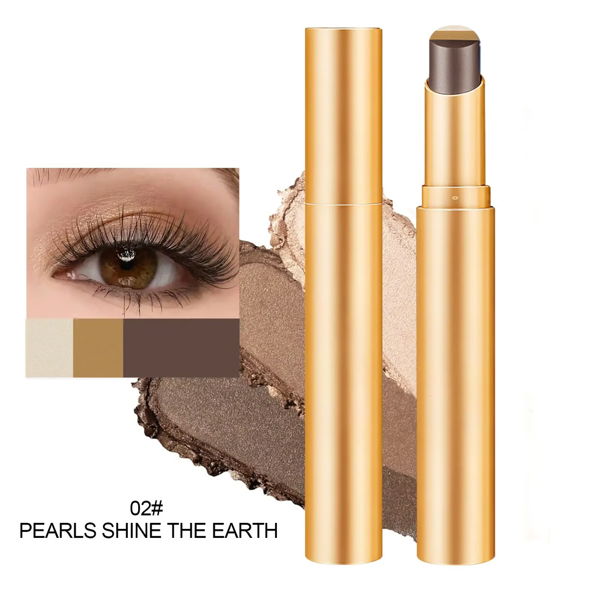 ✨ Tri-Color Gradient Eyeshadow Stick