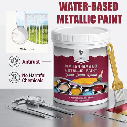 🛡️ Water-Based Rust Converter & Metallic Paint – Stop Rust. Restore Metal.
