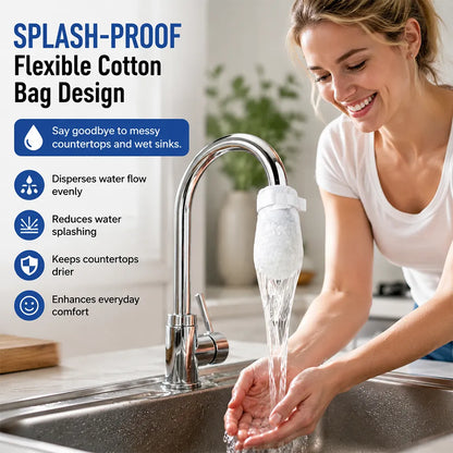 🚰 100 Pack Faucet Filter Cotton Bags – Cleaner Water, Less Splash, No Tools Needed