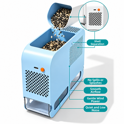 Electric Bird Seed Sheller & Chaff Separator – 5-Speed Quiet Seed Cleaner