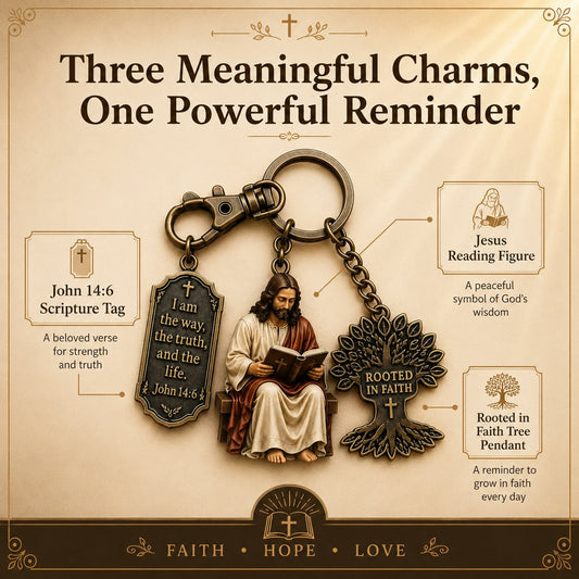 🔥LAST DAY 50% OFF - ✝Jesus Reading Keychain