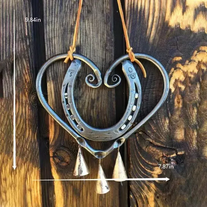 💥LAST DAY 49% OFF🔥100% Handmade | The Horseshoe Heart Wind Chime  ❤🐎