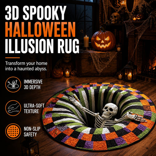 🔥Last Day 50% OFF🔥Spooky 3D Halloween Illusion Rug 🎃🕷️