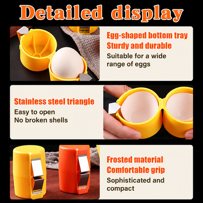 Efficient Egg Cracking Tool, Handy Egg Separator - 2Pack