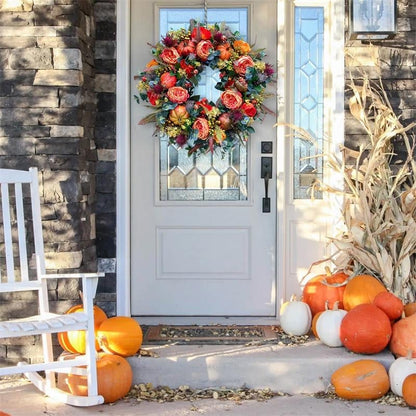 💖Last Day 49% OFF💖Fall Peony And Pumpkin Wreath - Year Round Wreath--🔥BUY 2 FREE SHIPPING