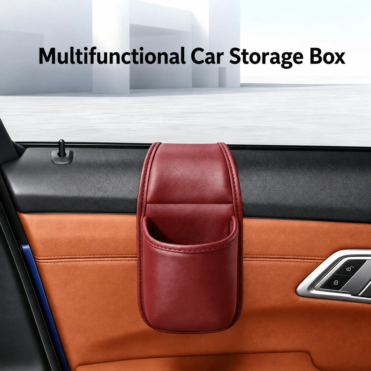 Leather Car Door Storage Pocket