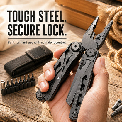 🏕️16‑in‑1 Multi‑Tool Pliers with Full‑Size Folding Scissors