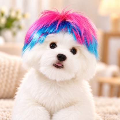 🐾 Stylish Pet Wig – Cute Bob Hairstyle for Photos, Parties & Everyday Fun
