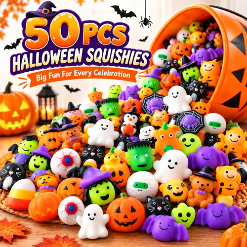 🎃 50PCS Halloween Mochi Squishy Toys
