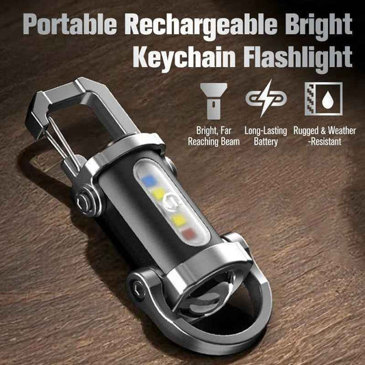 🔋1200LM Super Bright Mini Keychain Flashlight Waterproof