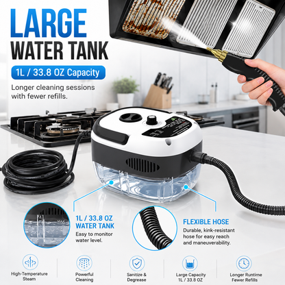 🔥 50% OFF – 2500W Handheld High-Temperature Pressurized Steam Cleaner