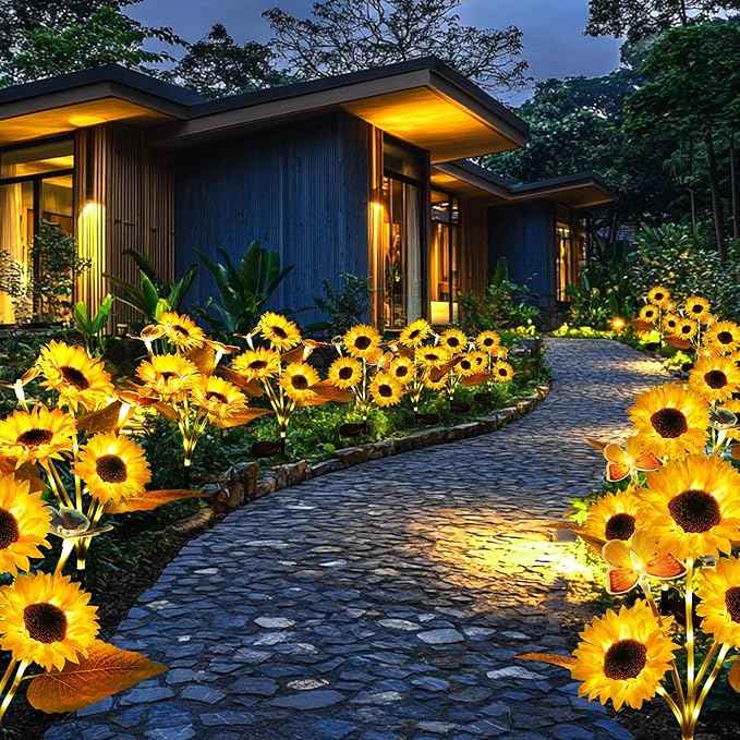 🔥 Father's Day Special-🌞Solar LED Sunflower Garden Lights