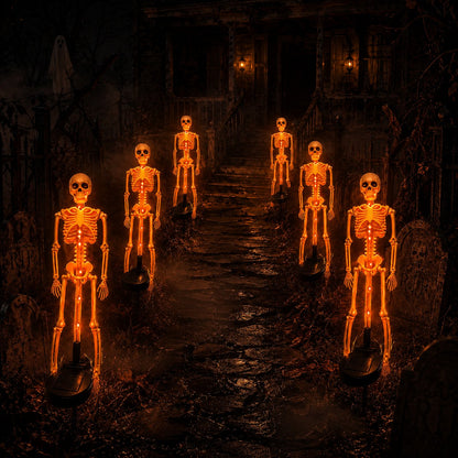 Solar LED Skeleton Yard Stake – Halloween Outdoor Garden Decor