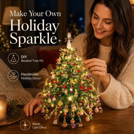 🎄✨ DIY Beaded Christmas Tree Kit – Create Your Own Sparkling Holiday Decoration