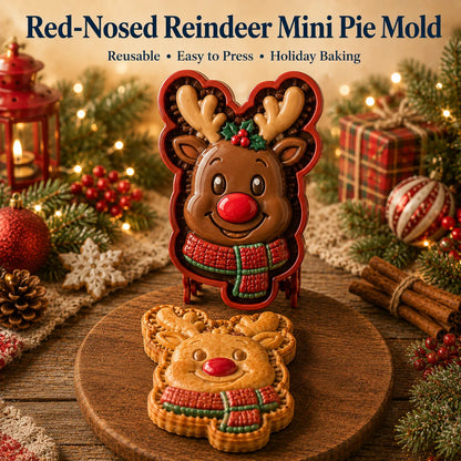⏳ Last Day 50% OFF – 🎄16-Design Christmas Mini Pie Mold Collection | Reusable Embossed Molds for Shaping Detailed Santa, Snowman, Reindeer, Tree & Holiday Pies 🥧✨