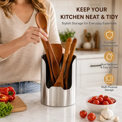 Premium Stainless Steel Utensil Organizer – Rust Resistant Cutlery Holder with Easy-Clean Design for Kitchen Drawers & Countertops