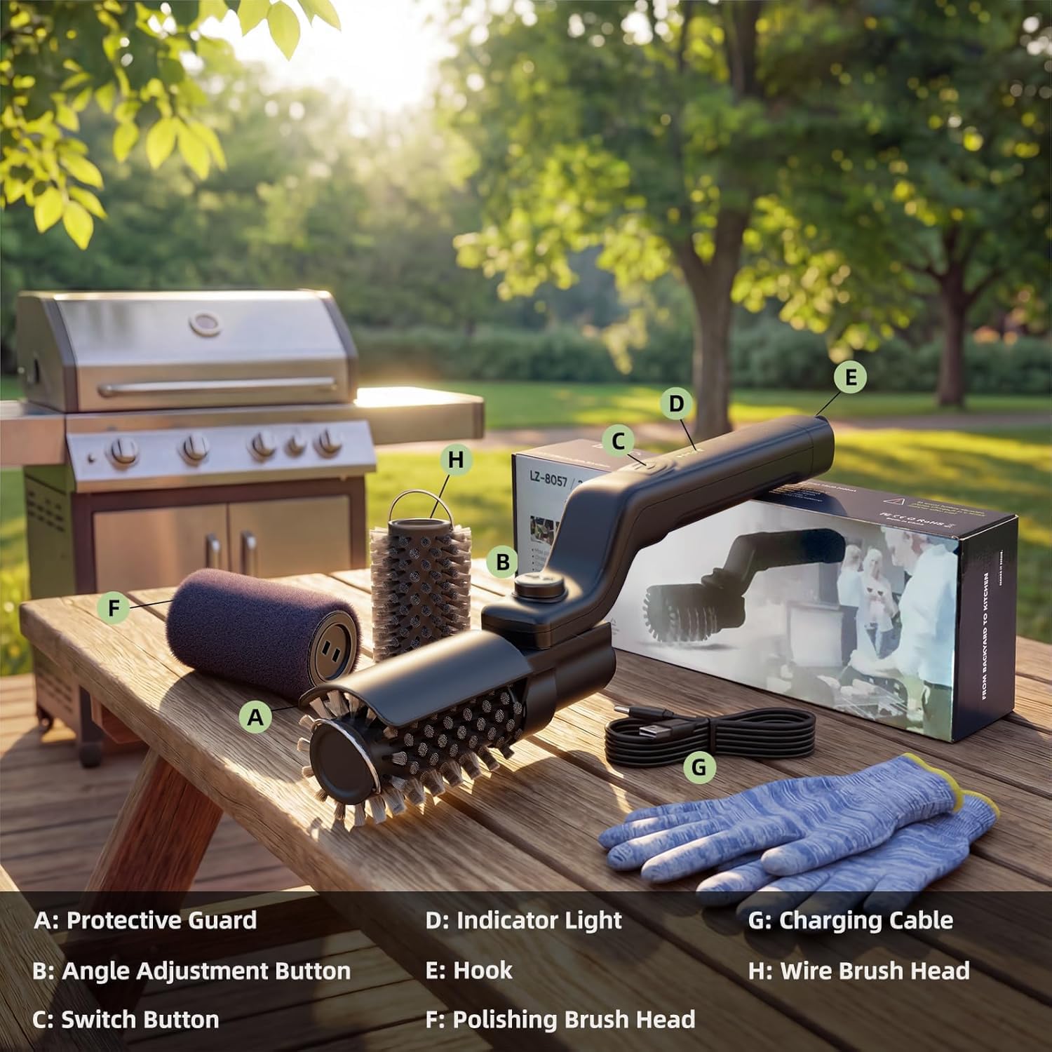 EMBERON electric grill brush