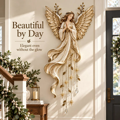 ✨ Last Day – 50% Off!✨👼 Heavenly Angel Wings Nativity Light✨ – Lighted Christmas Wall Decor ✈️