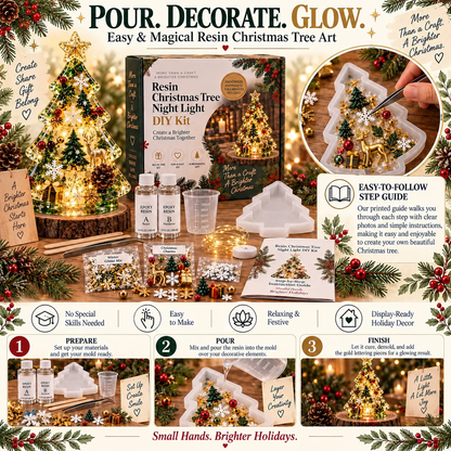 🎄 DIY Christmas Tree Night Light Kit — 💕 Step-by-Step Guide Included
