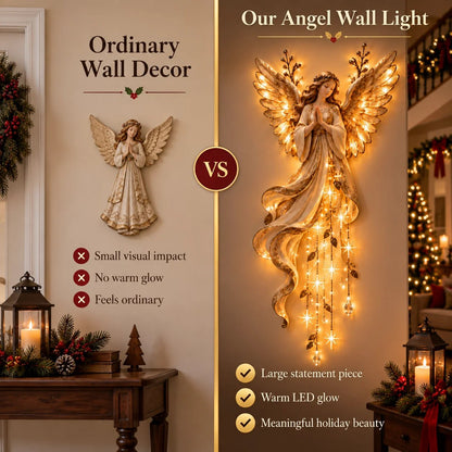 ✨ Last Day – 50% Off!✨👼 Heavenly Angel Wings Nativity Light✨ – Lighted Christmas Wall Decor ✈️