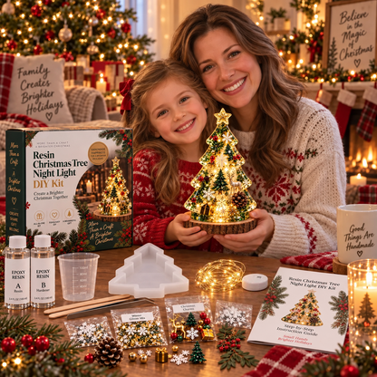 🎄 DIY Christmas Tree Night Light Kit — 💕 Step-by-Step Guide Included