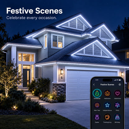 🎅Early Christmas 49% OFF - Smart Rainbow LED Permanent Outdoor Light - Smartlight 🎁