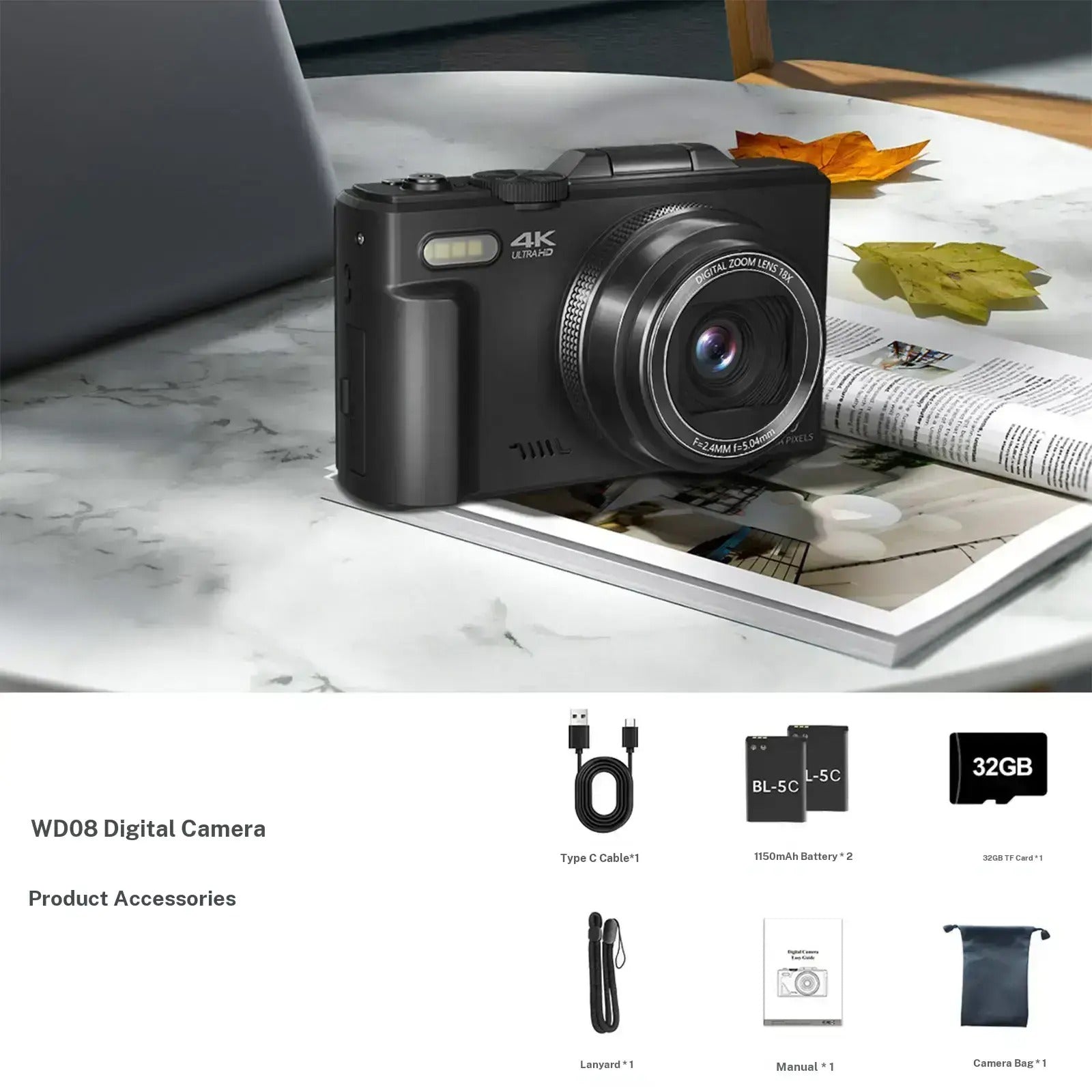 2 Batteries + 32 GB SD Card