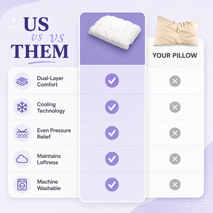 Cooling Puff Grid Pillow – Ultra Soft Ice-Silk Sleeping Pillow