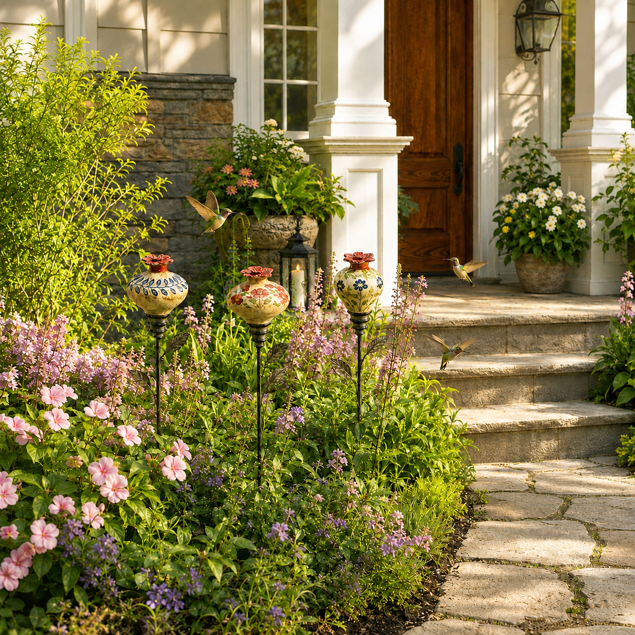 🔥Last Day 70% OFF🐦Vintage Hummingbird Feeder Garden Decor Stake